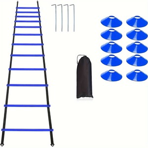 Kit d'entraînement polyvalent <span class=keywords><strong>pour</strong></span> la réactivité sportive : cônes écologiques, échelle de <span class=keywords><strong>football</strong></span>, équipement de vitesse et d'agilité <span class=keywords><strong>pour</strong></span> le soccer - Product Image 3