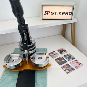 Hot Bán Quảng Trường 50x50mm Nút Nhà Sản Xuất Kit Huy Hiệu Nhà Sản Xuất Ảnh Nam Châm Máy Làm Cho Tự Làm - Product Image 2