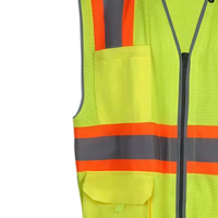 Gilet de sécurité réfléchissant polyvalent à multiples poches pour le transport logistique sur site industriel, logo personnalisé, vente en gros
