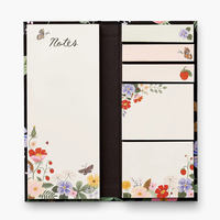 Bloc-notes personnalisé imprimé de motifs floraux, papier découpé, bloc-notes à feuilles détachables, bloc-notes adhésif de poche, ensemble de blocs-notes pour un usage quotidien au bureau, à l'école