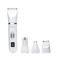 Tondeuse à poils d'animaux à faible bruit, rechargeable, coupe-ongles pour chiens avec lumière LED