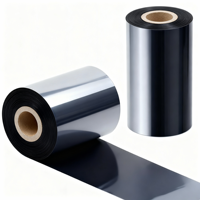 Pita Tinta Thermal Transfer Wax 110mm, Pita Resin Wax, Digunakan untuk Printer Label Barcode 4 Inch, Bahan Habis Pakai Printer