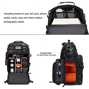 Échantillon gratuit : Sac à dos pour appareil photo reflex numérique, sac de protection pour appareil photo avec support pour trépied, housse de pluie et compartiment pour ordinateur portable 17 pouces - Product Image 4