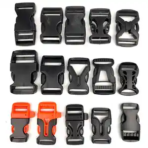 Atacado Plástico Quick Release Belt Segurança Breakaway Buckle Dupla Ajustável Plástico Quick Side Release Buckles para Mochila