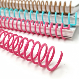 A4プラスチックPVCスパイラルバインディングコイルノートブックシングルワイヤーリングシングルコイルバインディング用品、30穴ラウンドパターンオフィス用 - Product Image 3
