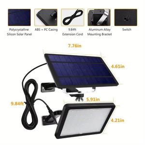Lámpara Solar LED de 550 Lúmenes, 48 LED, IP65, Impermeable, para Jardín, Pared Exterior, con Batería Recargable y Panel Solar, RoHS - Product Image 6