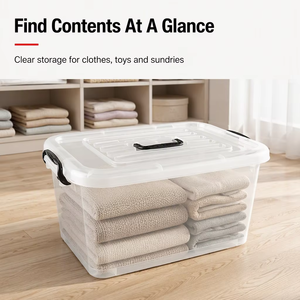 6L 11L 18L 30L 45L Home Multifunction <strong>Small</strong> Cute Kids Clothes Toy Organizer Transparent Plastic Storage Box <strong>Bin</strong> <strong>with</strong> <strong>Lid</strong> - Product Image 4