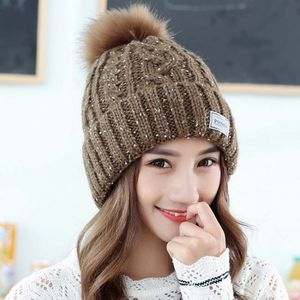 XIANGYU 2025 vente chaude hiver <span class=keywords><strong>bonnet</strong></span> chapeau pompons épais polyvalent Plus velours épaissi chaud <span class=keywords><strong>bonnet</strong></span> hiver tricot femmes chapeaux - Product Image 4