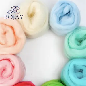 Bojay Espana de <span class=keywords><strong>lana</strong></span> de <span class=keywords><strong>Merino</strong></span> 100% respetuoso del medio ambiente teñido <span class=keywords><strong>Merino</strong></span> fibra de <span class=keywords><strong>lana</strong></span>, aguja fieltro 66s 4cm de espesor - Product Image 1