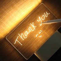 Lampe de table en acrylique avec alimentation USB, veilleuse créative LED, cadeau de décoration pour enfants et amis, fonctionnant sur batterie