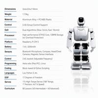 Robot humanoïde articulé à 17 degrés de liberté, Raspberry Pi CM5 STM32 Core Block & Python, robot électronique programmable, ZY 7.4V 3200mAh