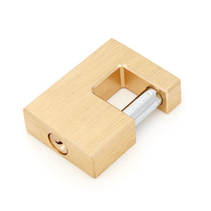 आयताकार पीतल के पैडलॉक क्रोम ने उच्च सुरक्षा विरोधी जंग विरोधी डोर पैडलॉक के साथ तीन पीतल की कुंजियों को लॉक कर दिया - Product Image 2