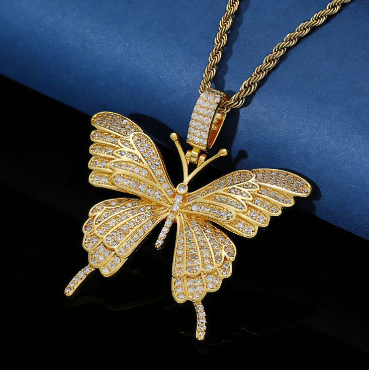 Brass Micro Pave Hip Hop Retro