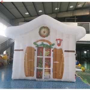 Casetta Gonfiabile Gigante di Natale 5x3m, Grotta di Babbo Natale in Tela Oxford, Design Portatile, Montaggio Manuale per Uso Esterno - Product Image 5