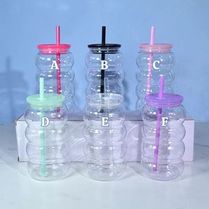 Gobelet Caterpillar en PC transparent de 16 oz avec logo personnalisé, couvercle coloré et paille, isolation thermique pour usage extérieur - Product Image 3