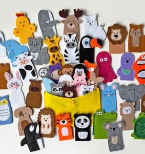 Ensemble de marionnettes en feutre personnalisées pour <span class=keywords><strong>animaux</strong></span>, jouets de pépinière Montessori, jouets éducatifs en feutre et activités - Product Image 4