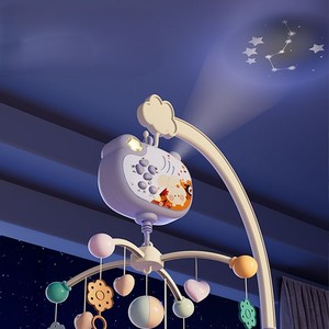 Jouet musical rotatif pour berceau 0-18 mois, hochet apaisant pour lit bébé / Version télécommandée du hochet - Product Image 3