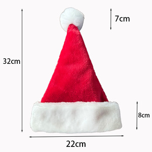 Décorations de Noël Chapeaux Rouge Bleu Noir Rose Arbre de Noël Enfants Adultes Bébé En Peluche Chapeau De Père Noël - Product Image 5