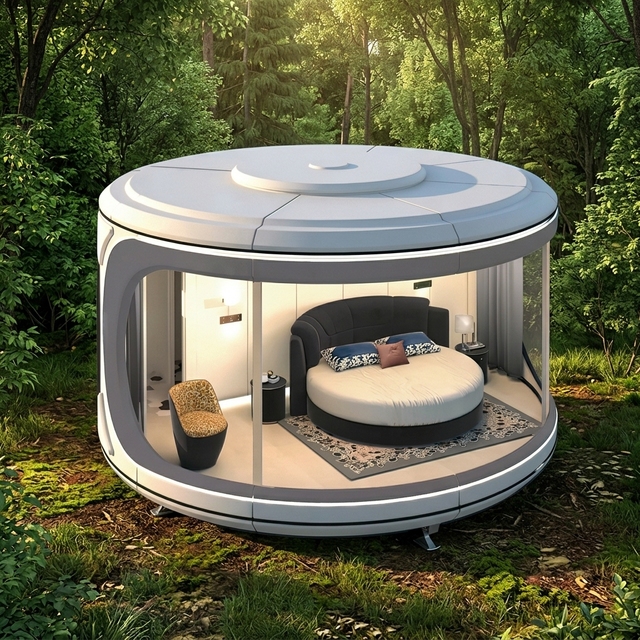 Hot Sale Luxury Apple Cabin Space Capsule House High Quality Flat Pack Steel Container for Vacation Use Outdoor Office Pod Pod