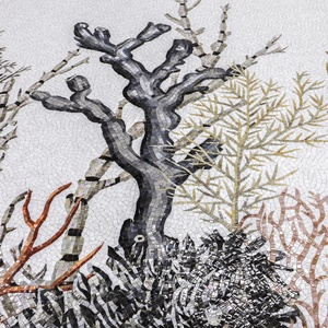 Tùy Chỉnh Đại Dương San Hô Handmade Mô Hình Thủy Tinh Gạch Mosaic Bức Tranh Tường Cho Trang Trí Nội Thất Với Hoa Thiết Kế - Product Image 3