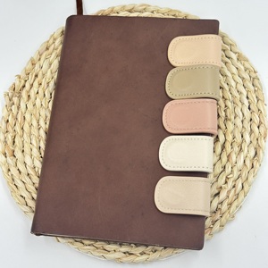 Wholesale PU Leather Eco-Friendly Modern Magnet Bookmarks & Page Clips with Silk Screen Printing for Promotional Gifts