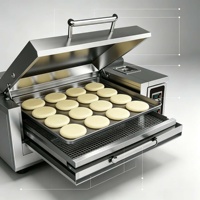 Kommerzieller Fleischpasteten-Ofen mit Großer Kapazität, Fladenbrot-Backmaschine, Elektrischer Bratofen für Chinesische Hamburger, Sesamkuchen