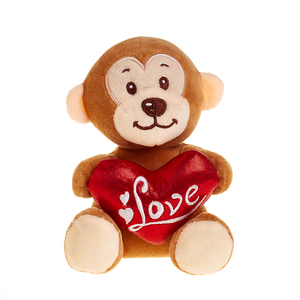 Tùy chỉnh Valentine nhồi bông valentine's ngày động vật sang trọng màu vàng Vịt đồ chơi với trái tim màu đỏ - Product Image 4