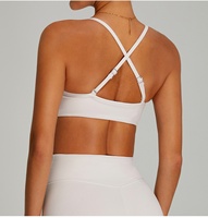 Soutien-gorge de sport respirant à bretelles croisées, de haute qualité, offrant un excellent maintien et antichoc, idéal pour l'entraînement de force