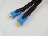 Câble HDMI plat pour connexion TV, prend en charge les décodeurs 3D, ligne de données électrique en cuivre PVC pour TV, ordinateur, lecteur multimédia