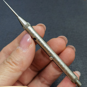 Pure Titanium Toothpick Holder One Piece Push Pull Type Portable Spring Loaded Titanium Alloy Toothpick Fruit Pick Multi Tool - Product Image 3