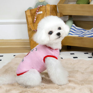 Rompi Anjing Lucu Motif Ceri Bahan Katun/Poliester Bernapas Dapat Dicuci Elastis Nyaman Logo Dapat Disesuaikan Pakaian Anjing Musim Semi Musim Panas - Product Image 4