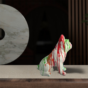 Escultura de Perro <span class=keywords><strong>Bulldog</strong></span> Francés de Resina Pintada a Mano con Tinta Estilo Europeo-<span class=keywords><strong>Americano</strong></span>, Tamaño Real, Personalizada - Product Image 3