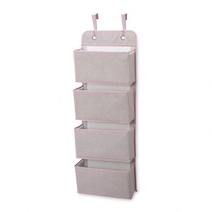 Waterproof Stylish 3 Pockets Foldable Cotton Linen Fabric Over the Door Hanging Organizer Storage Bag <b>Wall</b> Door Closet <b>Shelves</b> - Product Image 6