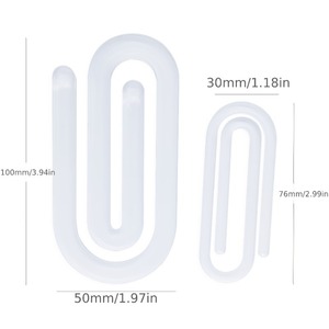 Premium reutilizable moderno PMMA acrílico sublimación espacios en blancos-Jumbo papel Clips marcapáginas Oficina Hogar Escuela DIY suministros promocionales - Product Image 1