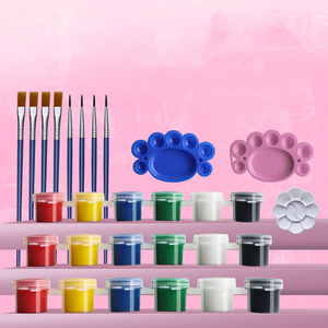 Professionale Mini a buon mercato 2ml/3/5 6/12 pz striscia di plastica vasi per la pittura del bambino da te pittura acrilica per carta su tela di vetro