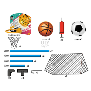 Filet de <span class=keywords><strong>but</strong></span> portable Offre Spéciale 2 en 1 pour le football et le basket-ball Mini équipement de sport pour enfants personnalisable - Product Image 3