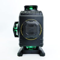 Niveau laser vert 16 lignes, avec fenêtre rotative, outil de nivellement automatique pour une construction précise
