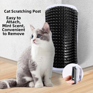 Grattoir mural pour chat et chien avec herbe à chat, peigne en PP, design simple, brosse pratique - Product Image 2