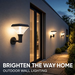 Applique Murale Solaire LED Vintage IP65 Étanche, Lampe Extérieure LED Crépuscule à l'Aube, Sans Câblage, Éclairage de Façade pour Jardin, Villa, Hôtel - Product Image 3