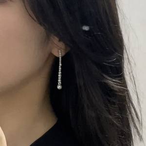 Pendientes colgantes con borlas degradadas y perlas japonesas, plata S925, joyería fina para mujer, pendientes elegantes clásicos para boda - Product Image 3