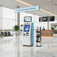 Kiosque d'identification par passeport à écran tactile automatisé de 19 pouces pour banques et casinos, machine de change de devises Jinrui FCM-501S