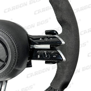 Volant de voiture en fibre de carbone et daim <span class=keywords><strong>Mercedes</strong></span> – Amélioration de l'ancien au nouveau pour <span class=keywords><strong>Mercedes</strong></span>-Benz W205 W212 W222 W463 W464 W205 W44 W204 W218 - Product Image 3