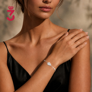 Pulsera de Moissanita al por Mayor, Pulsera de Plata S925 con Halo Ovalado en Forma de Calabaza, <span class=keywords><strong>Precio</strong></span> de Fábrica, Color D, VVS, Joyería al por Mayor - Product Image 5
