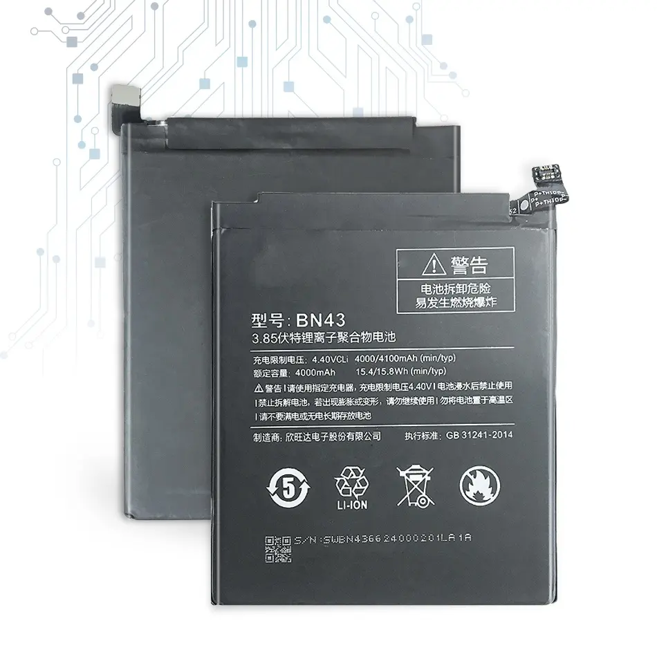 Battery For Xiaomi Redmi Note 4 4X 4A 4 Pro 3 3S 3X mi 4 4i 4C 4S BM32 BM33 BM35 BM38 BM47 BN30 BN40 BN41 BN42 BN43