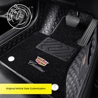 Tapis de sol de voiture à couverture complète antidérapants, doublure de protection pour les pieds, double couche, boucle en fil métallique, tapis de sol de voiture sur mesure pour Cadillac