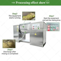 Mélangeur horizontal à ruban de 50 L en acier inoxydable pour substrat de champignons, poudre alimentaire, sel, épices et minéraux