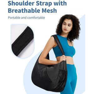 女性用ピラティスジムバッグヨガマットホルダー付き女性用カスタムロゴレディーホーボージムトートバッグ - Product Image 3