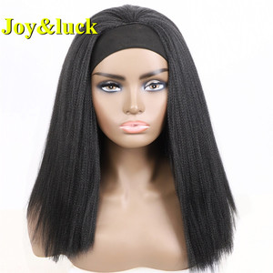 Perruque en <span class=keywords><strong>cheveux</strong></span> synthétiques <span class=keywords><strong>pour</strong></span> femmes noires, vente en gros, bandeau <span class=keywords><strong>Afro</strong></span> court, crépu et bouclé - Product Image 4