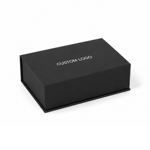 Caja de Regalo Plegable Magnética de Cartón Rígido Negro Mate, Grande, de Lujo, con Logotipo Personalizado Premium - Product Image 2