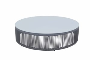 Mesa auxiliar redonda para café con <span class=keywords><strong>cuerda</strong></span> tejida, muebles de exterior modernos para <span class=keywords><strong>restaurante</strong></span> y hotel - Product Image 3